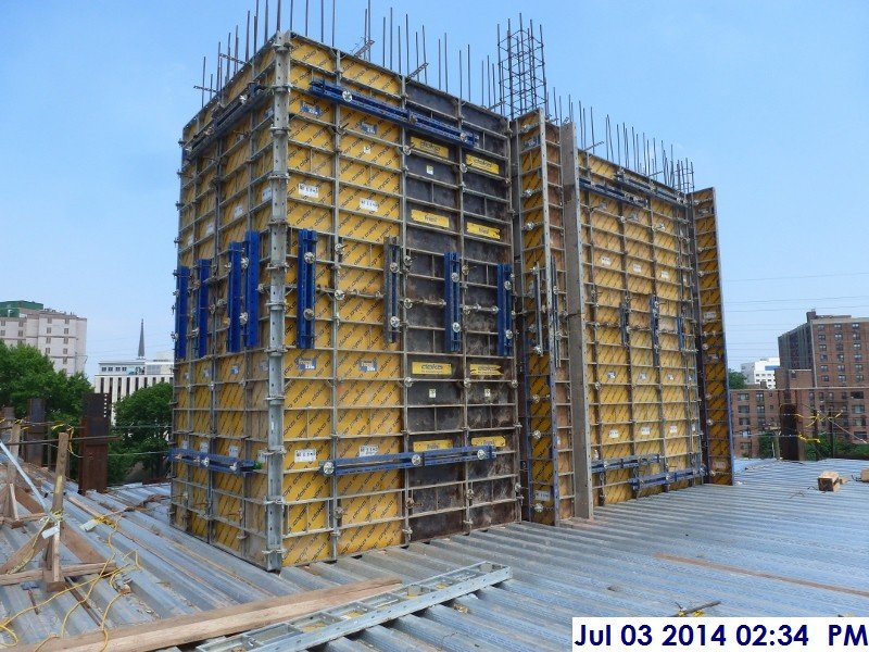 Installed shear wall panels at Elev. 1,2,3 (3rd Floor) Facing South-East (800x600)